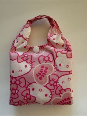 Hello Kitty Pink and White Reusable Shopping Tote